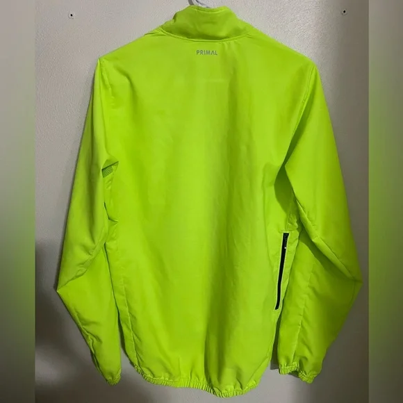 PRIMAL Hi-Viz Windbreaker Cycling Jacket in Bright Green Men's Size M - Picture 6 of 6